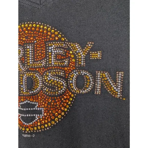 Harley Davidson Rhinestone Bling Silverton Tee Shirt - Picture 7 of 7